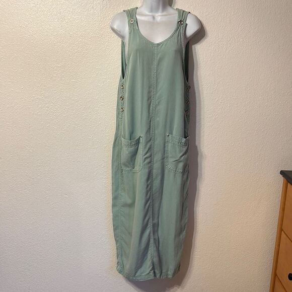 Vintage A.M.I.Tencel Jumper Midi Dress Small - Picture 1 of 5